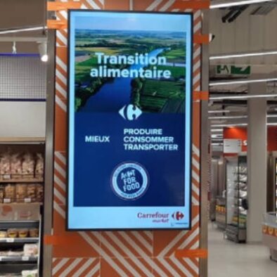 Affichage dynamique et communication digitale pour Carrefour Market