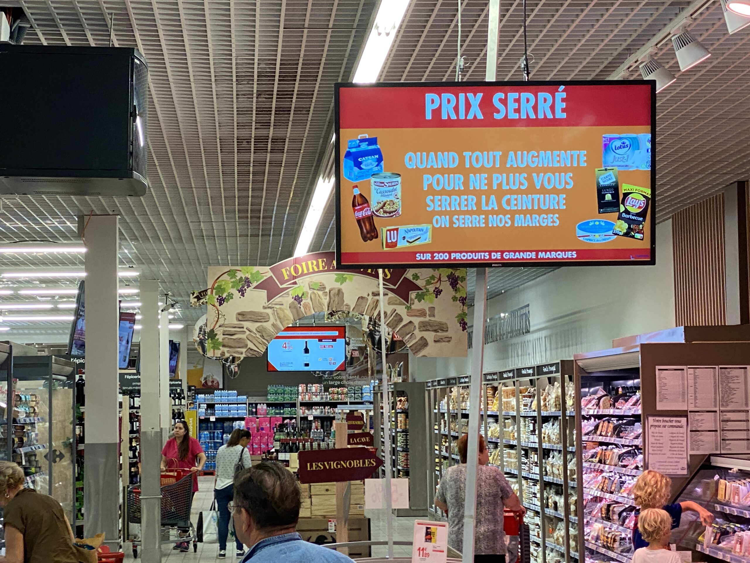 Affichage dynamique en magasin - Carrefour Market Lavandou et Cavalaire-sur-Mer